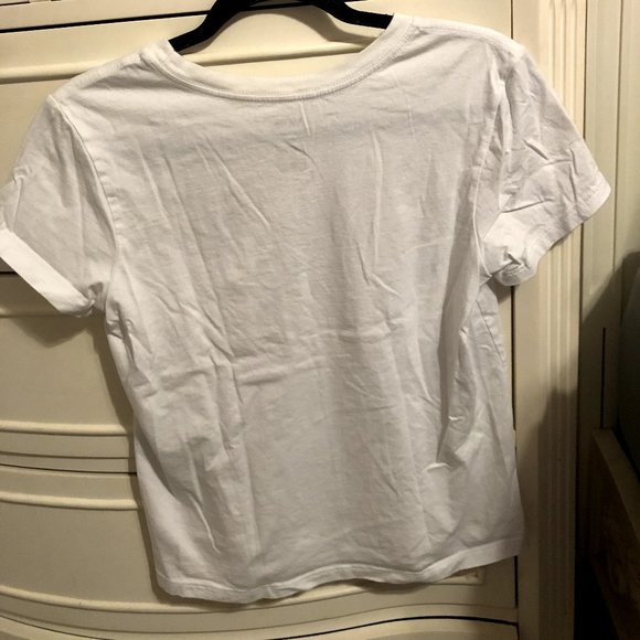 NWOT Vans Basic White Graphic T-Shirt with Pink Tie-Dye Design - Picture 2 of 2